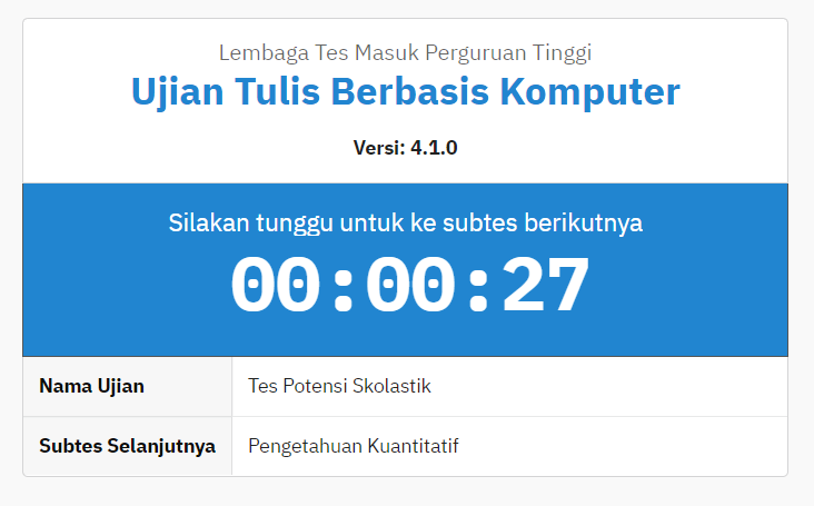 Mulai Ujian