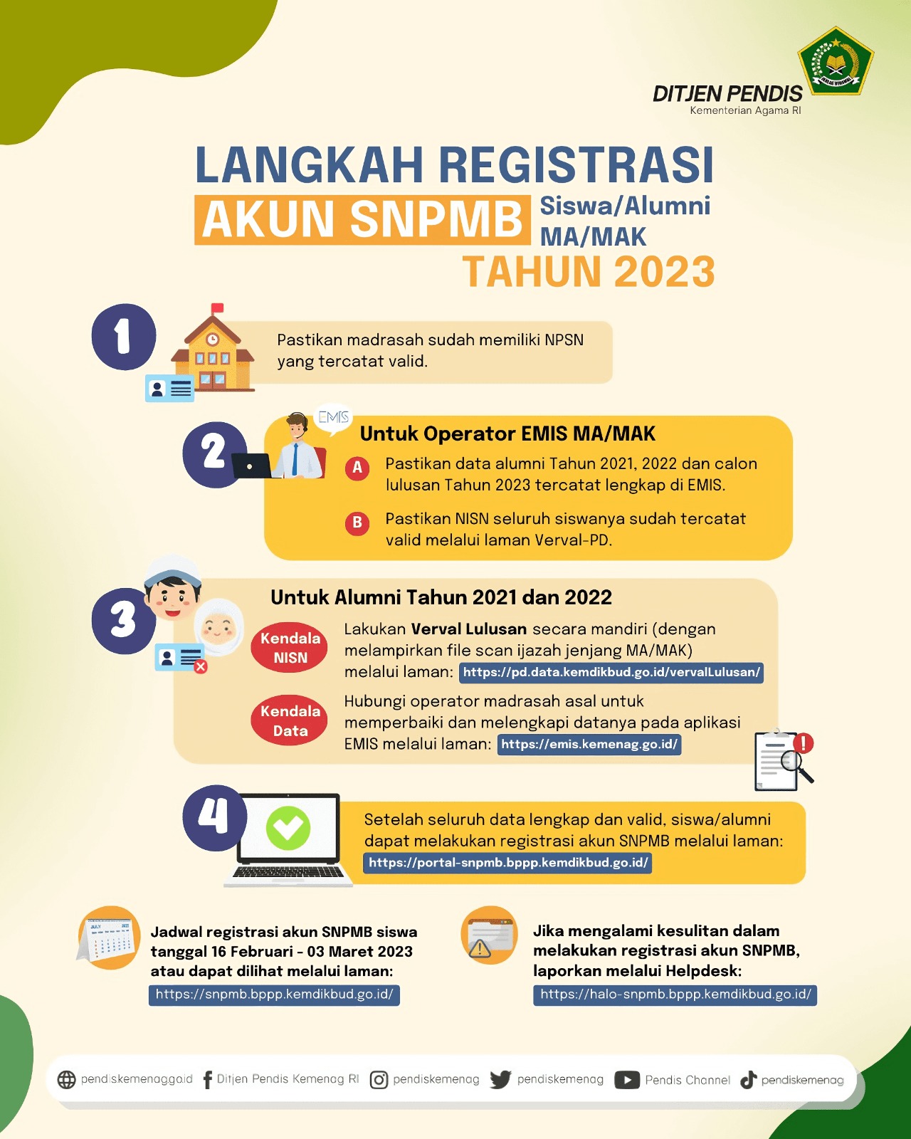 Langkah Registrasi Akun SNPMB bagi Alumni Madrasah Aliyah (MA/MAK) Tahun 2023